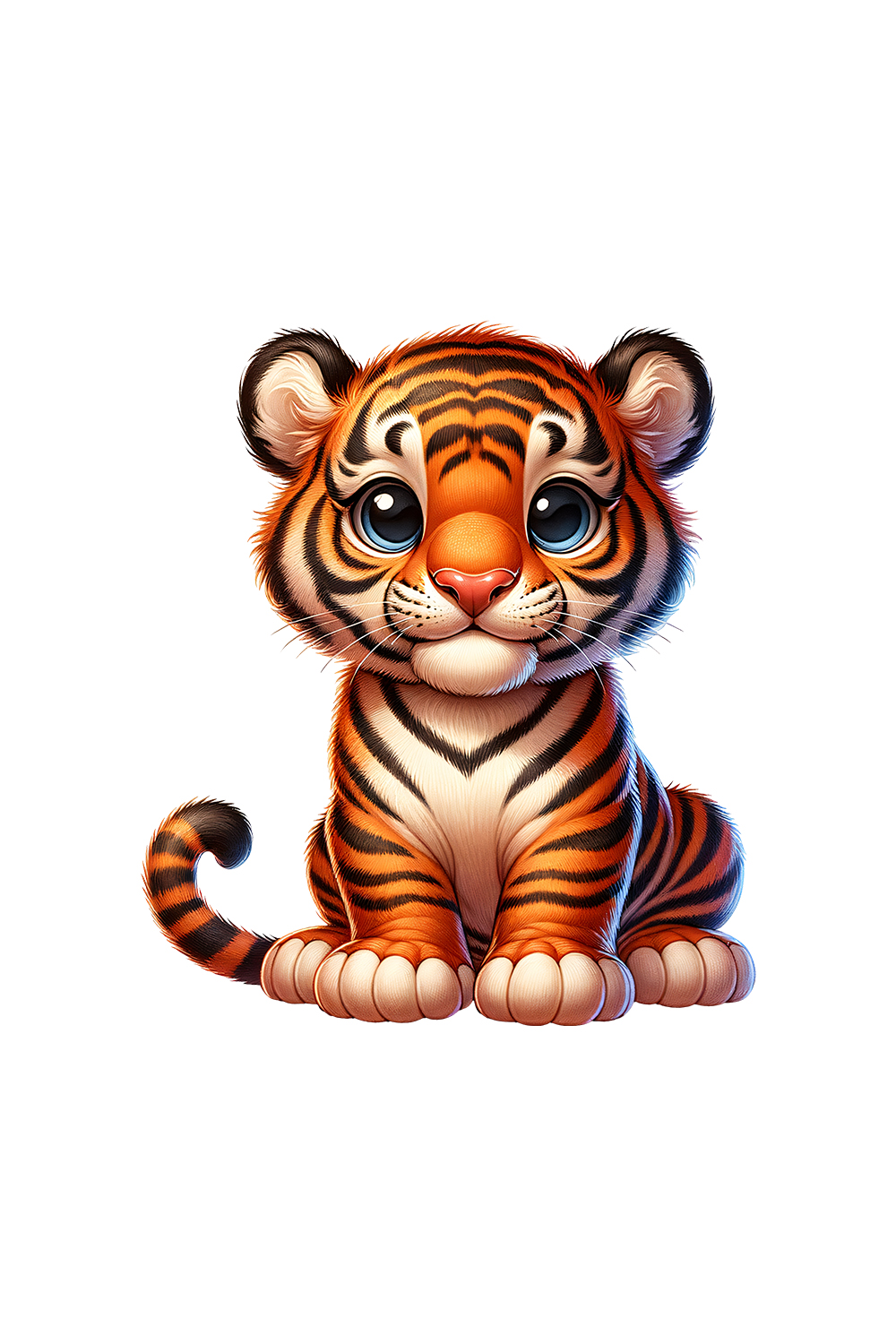 Cute Tiger Clipart | Animals Clipart | PNG pinterest preview image.