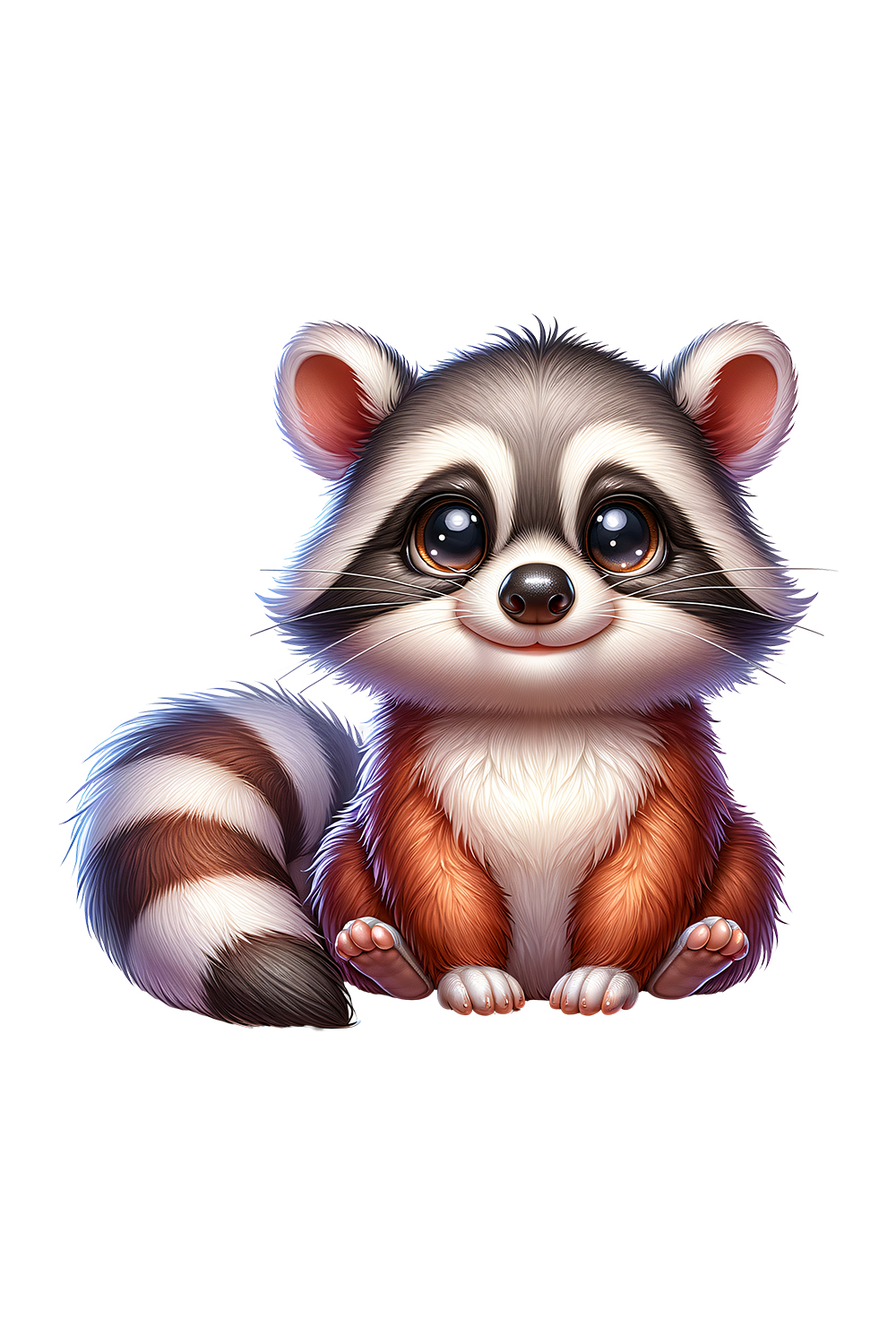 Cute Raccoon Clipart | Animals Clipart | PNG pinterest preview image.