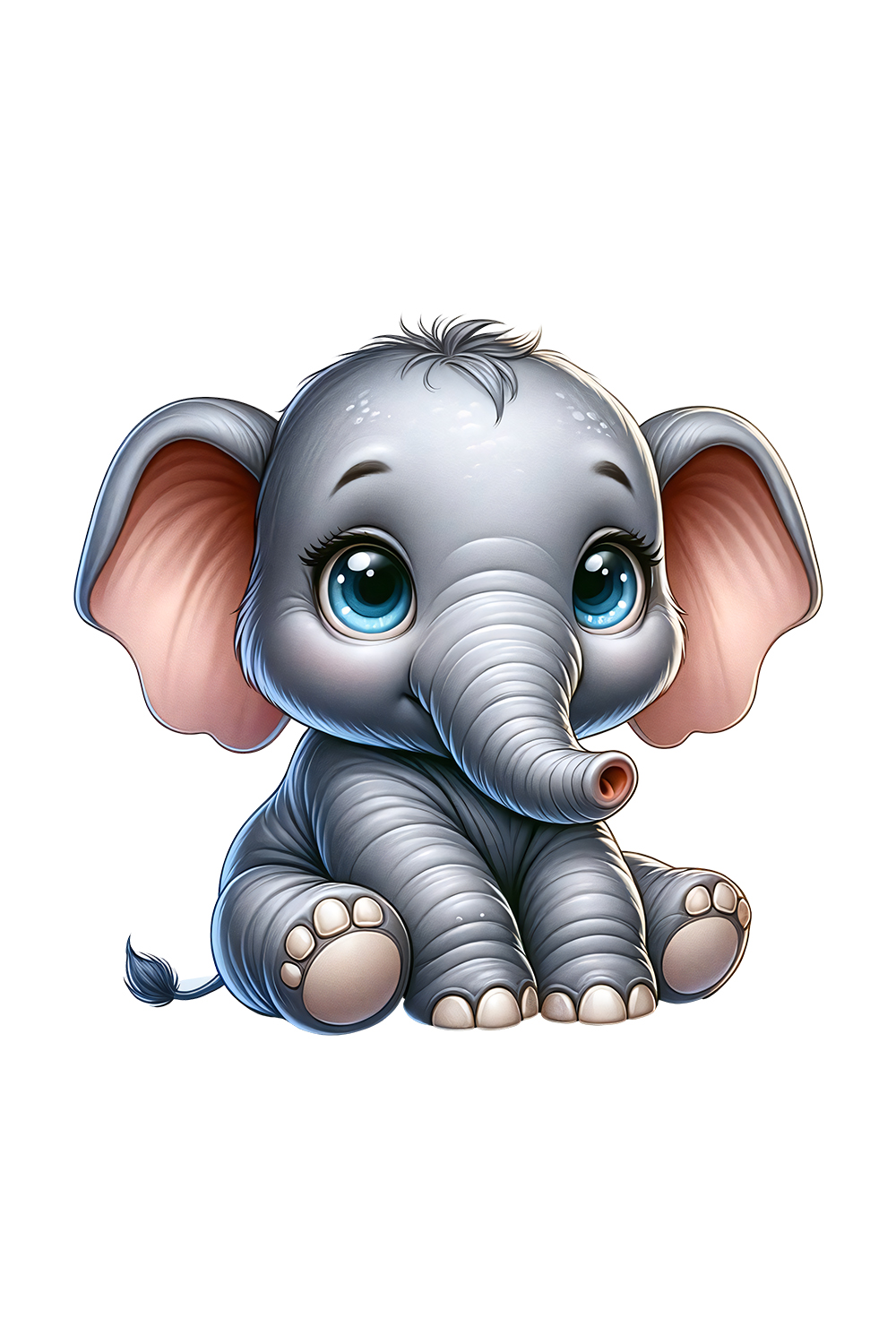 Cute Elephant Clipart | Animals Clipart | PNG pinterest preview image.