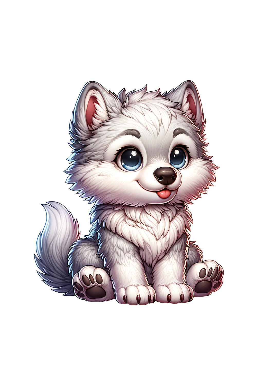 Cute Wolf Clipart | Animals Clipart | PNG pinterest preview image.