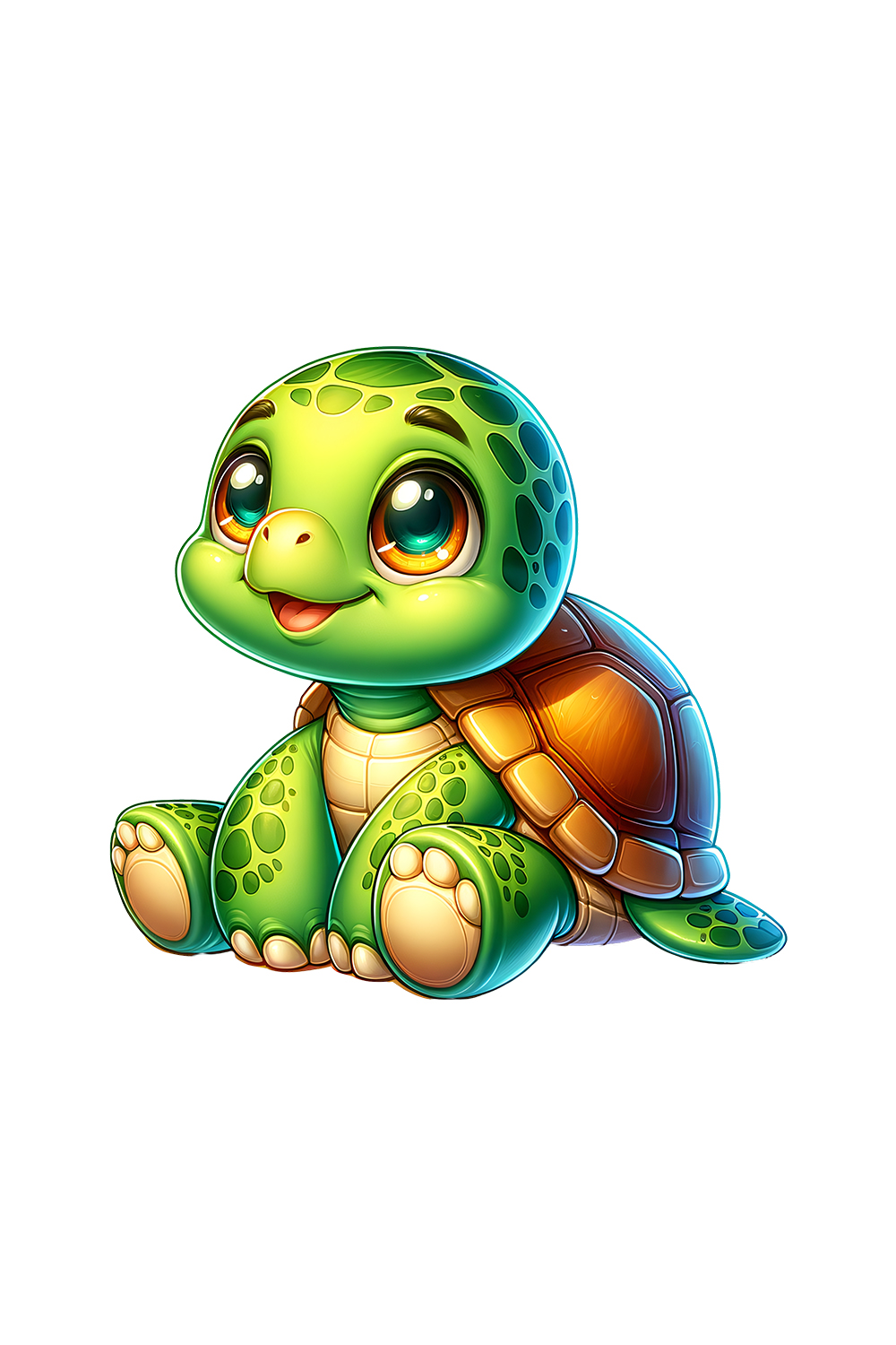 Cute Turtle Clipart | Animals Clipart | PNG pinterest preview image.