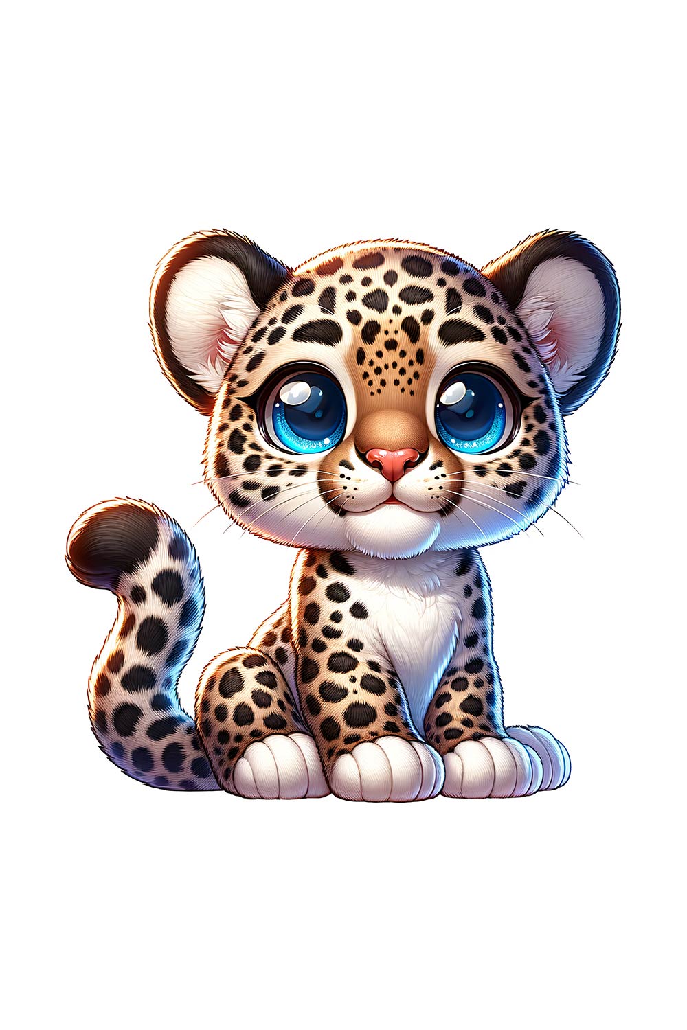 Cute Leopard Clipart | Animals Clipart | PNG pinterest preview image.