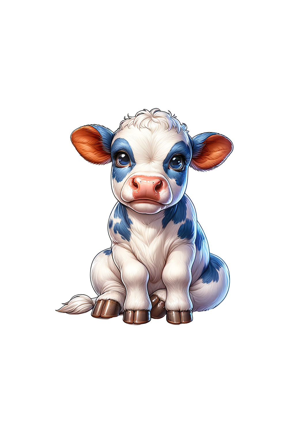 Cute Cow Clipart | Animals Clipart | PNG pinterest preview image.