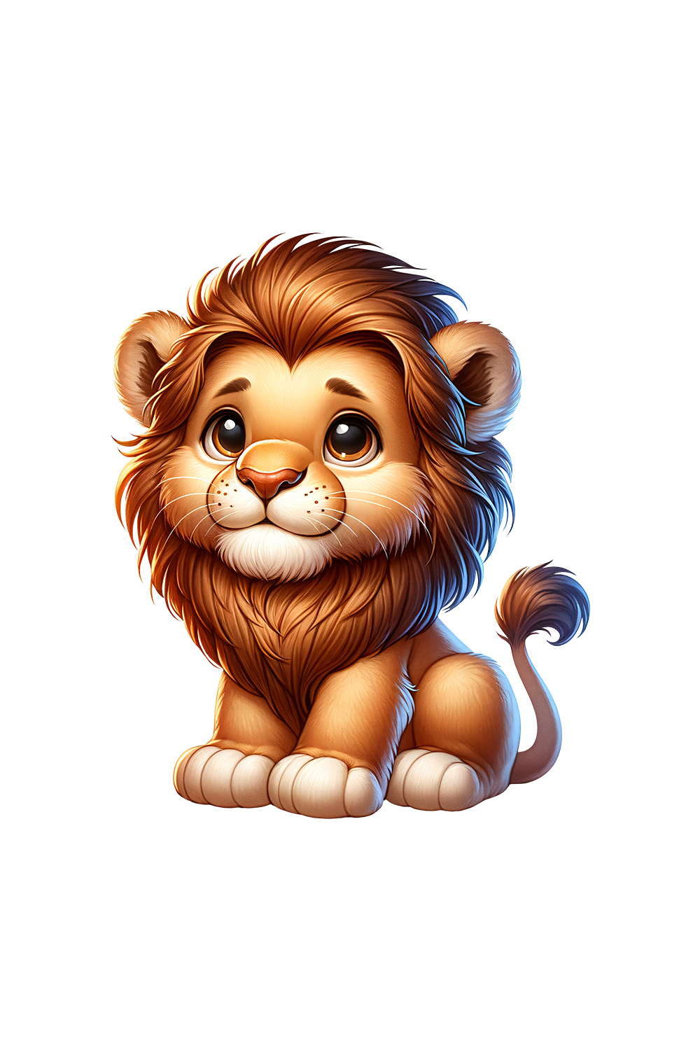 Cute Lion Clipart | Animals Clipart | PNG pinterest preview image.