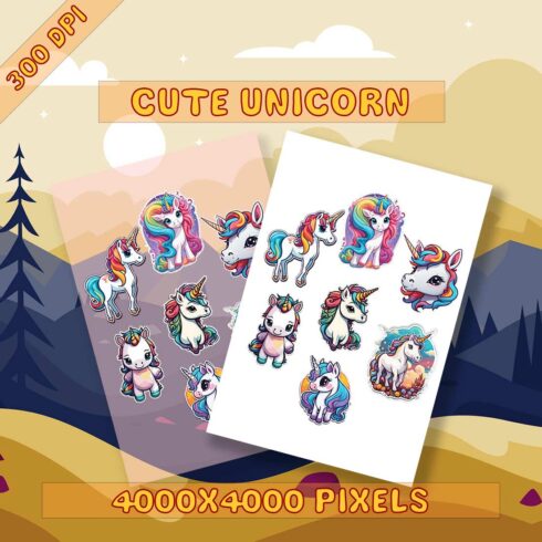 Unique Unicorn Sticker Pack 2 cover image.
