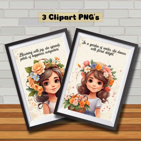 Floral Cowgirl Clipart cover image.