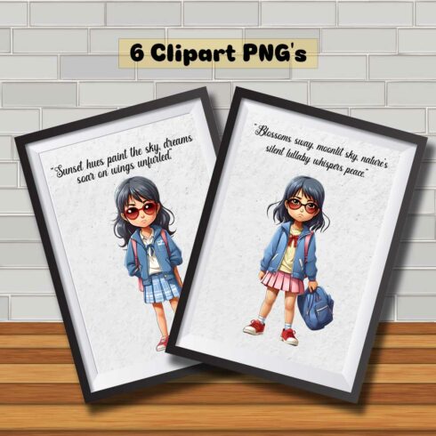 School Girl with Attitude Clipart cover image.