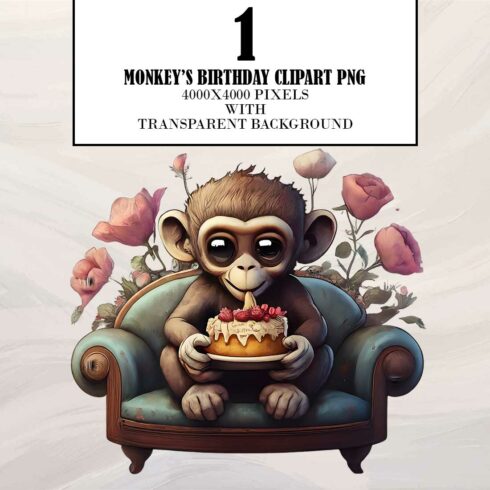 Monkey's Birthday Clipart cover image.