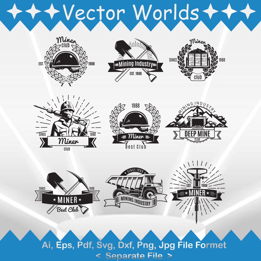 Construction Logo SVG Vector Design preview image.