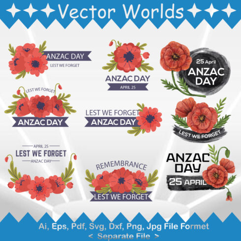 Remembrance Day SVG Vector Design cover image.