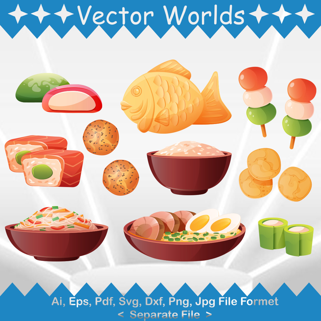 Japan Food SVG Vector Design preview image.