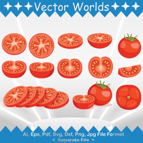 La Tomatina SVG Vector Design cover image.