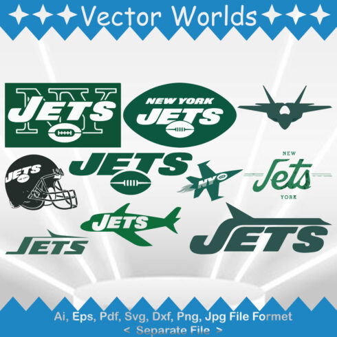 New York Jets Logo SVG Vector Design cover image.