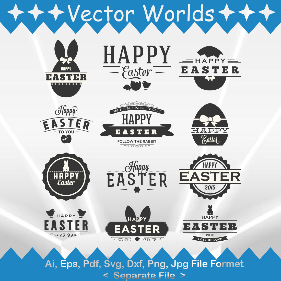 Easter SVG Vector Design preview image.