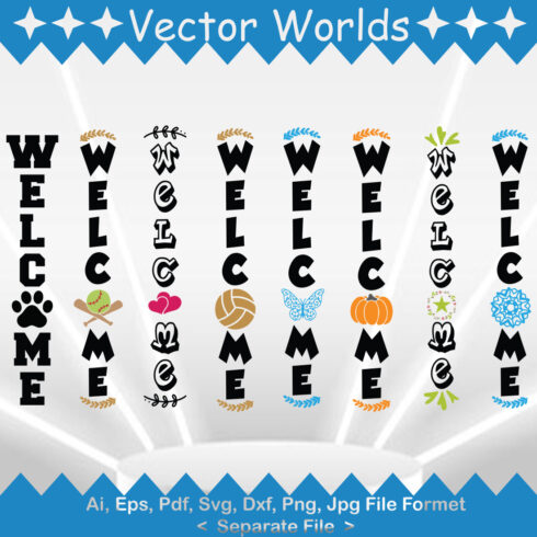 Welcome Porch SVG Vector Design cover image.