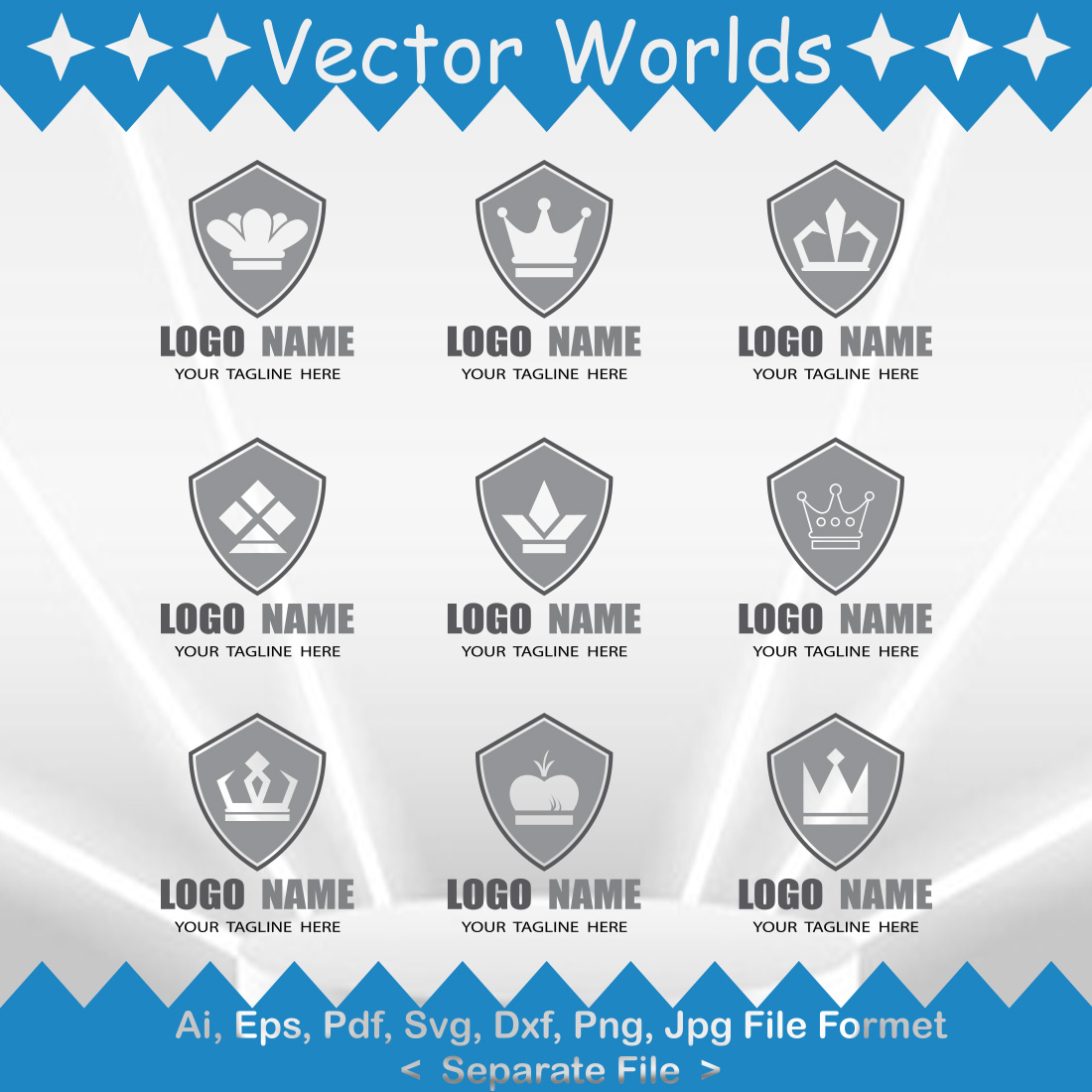 Gray Logo SVG Vector Design preview image.