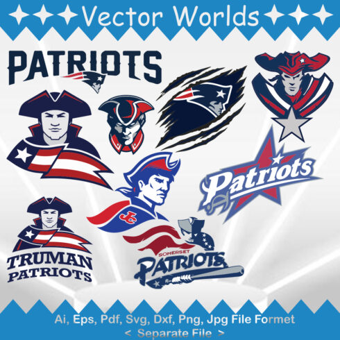 New England Patriots SVG Vector Design cover image.
