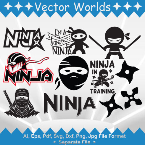 Ninja SVG Vector Design cover image.