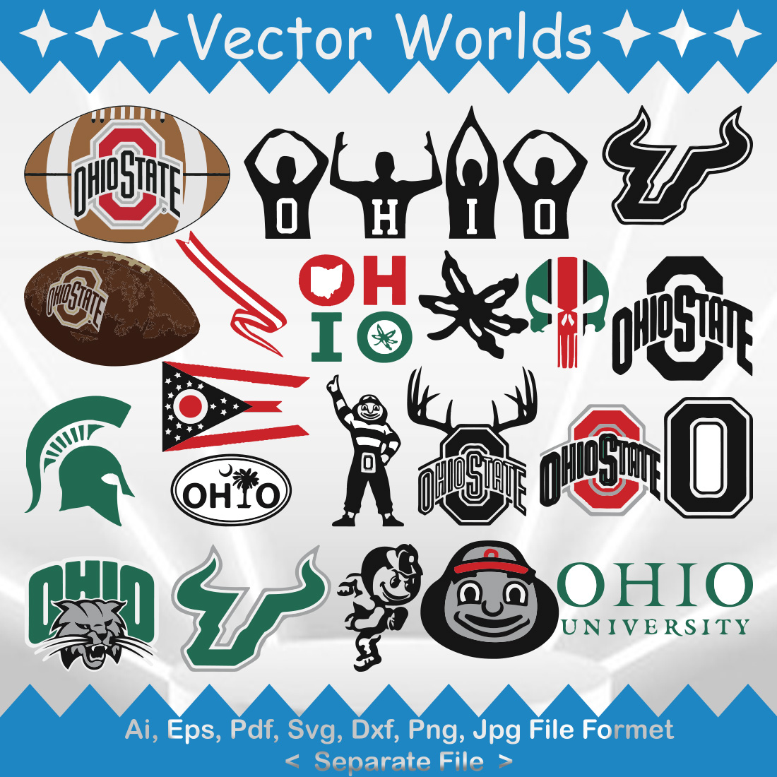 Ohio State SVG Vector Design preview image.
