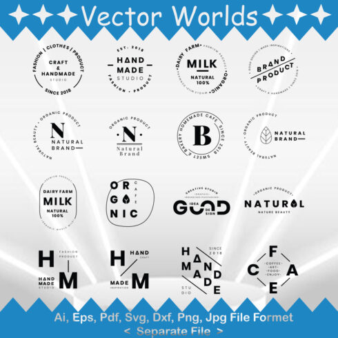 Typographic Logo SVG Vector Design cover image.