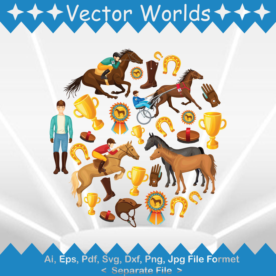 Melbourne Cup Day SVG Vector Design preview image.