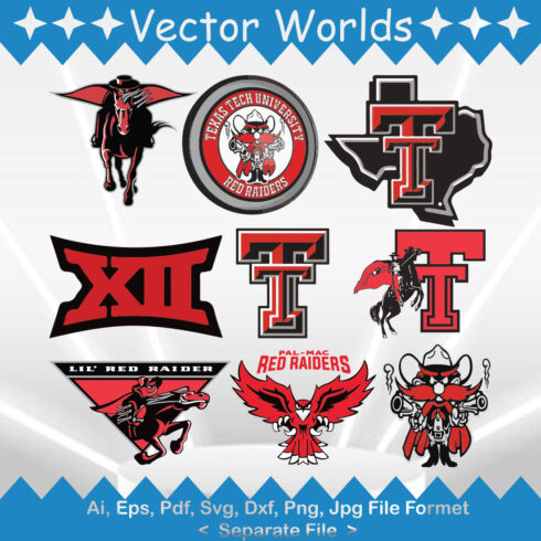 Texas Tech Red Raiders SVG Vector Design cover image.