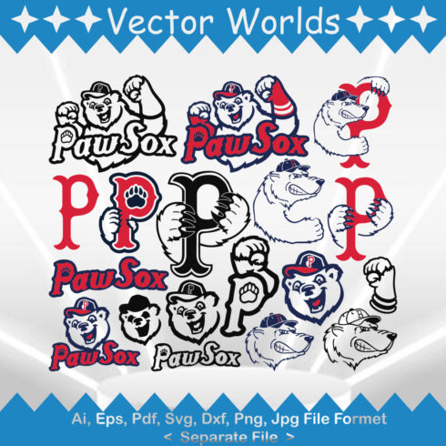 Pawtucket Red Sox SVG Vector Design cover image.
