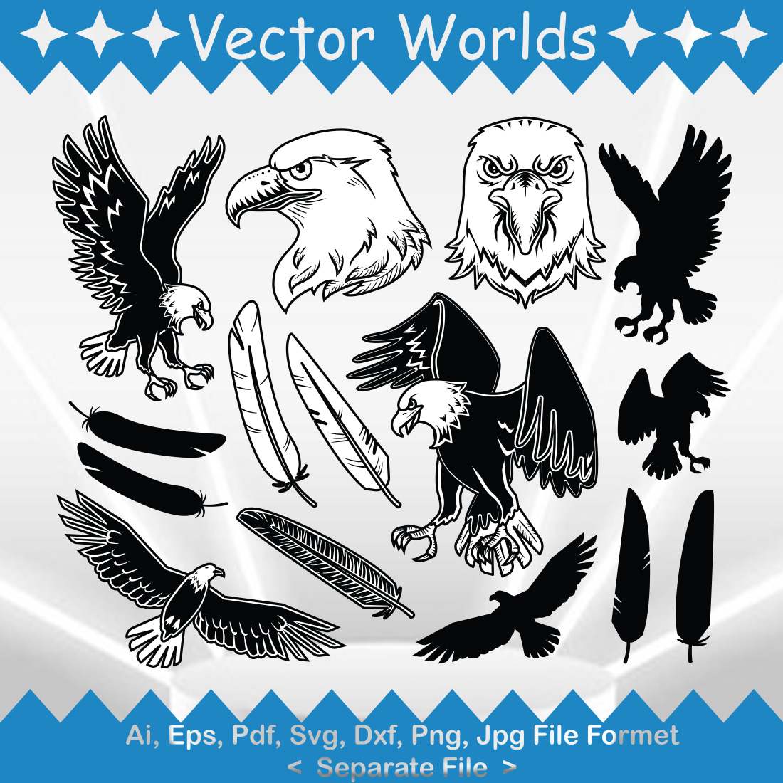 Eagle SVG Vector Design preview image.