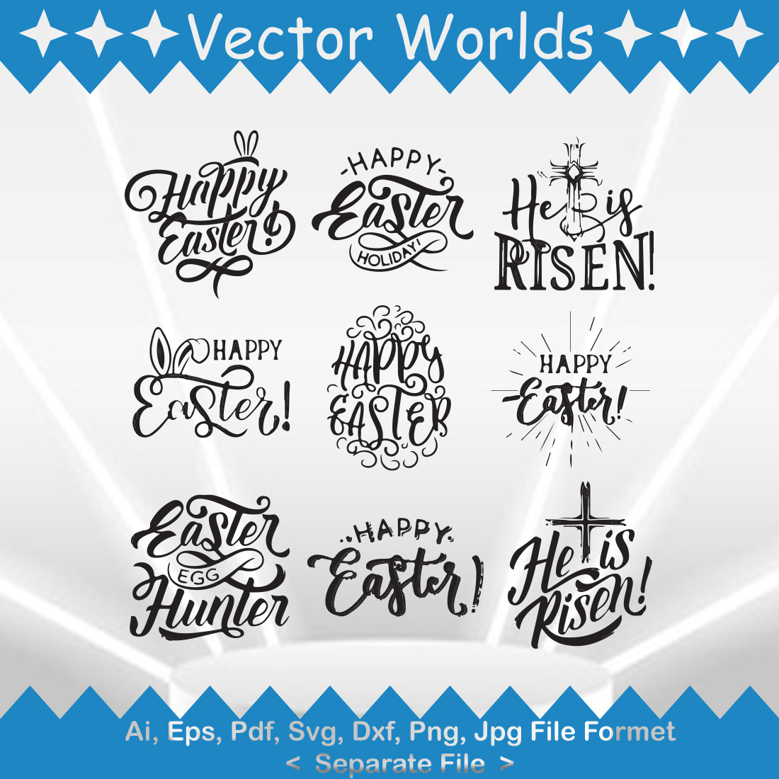 Easter SVG Vector Design cover image.