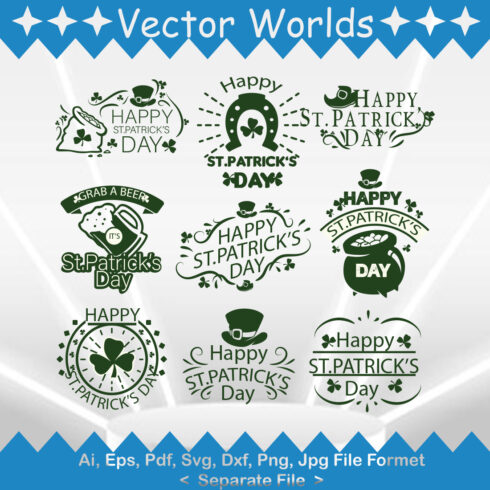 St Patricks SVG Vector Design cover image.