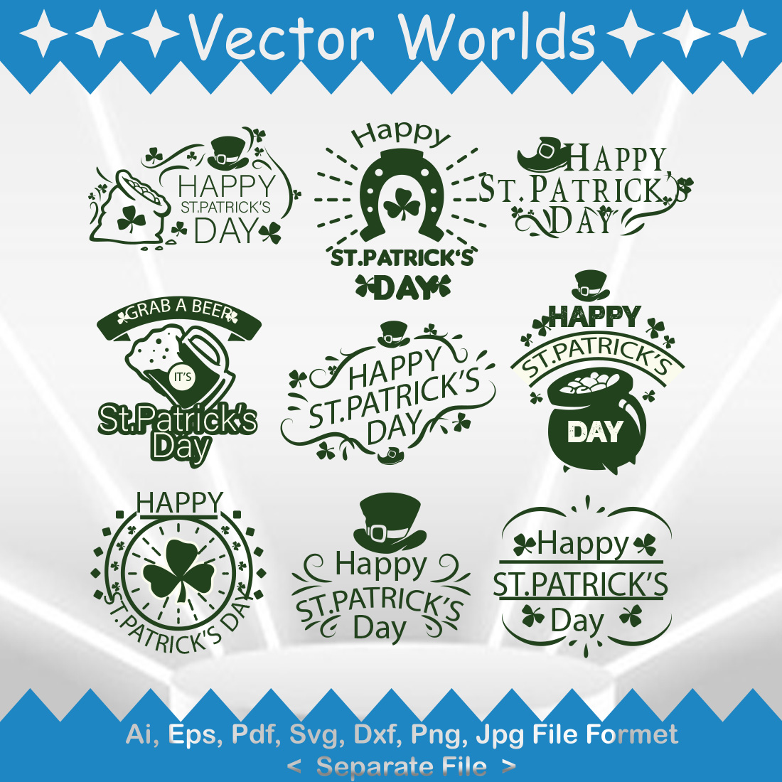 St Patricks SVG Vector Design cover image.