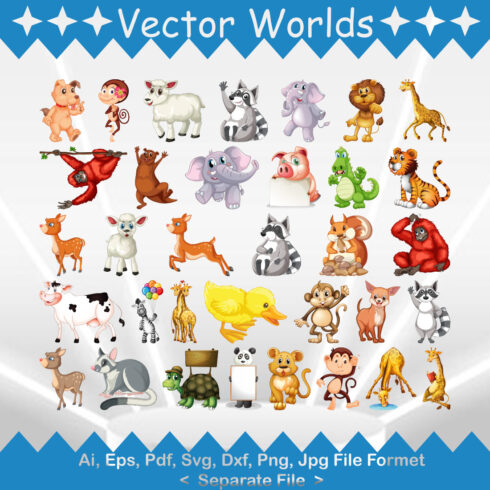 Wild Animals SVG Vector Design cover image.