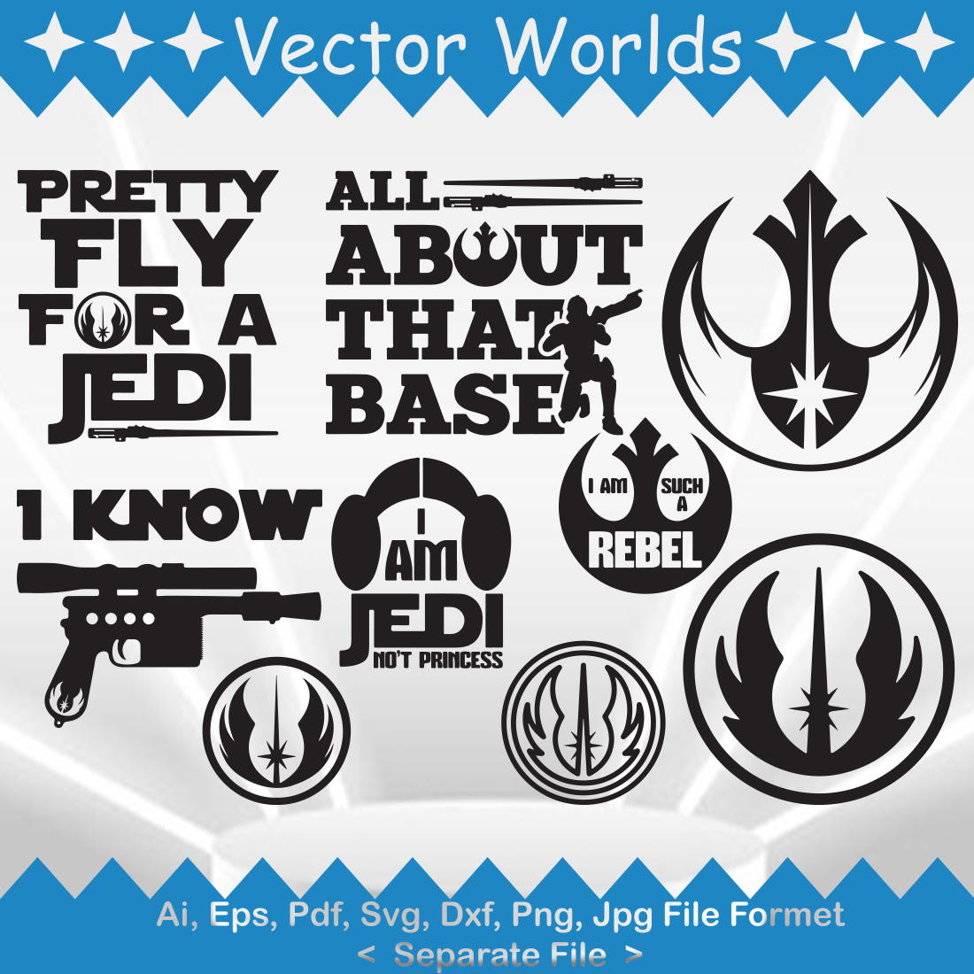 Jedi Order SVG Vector Design preview image.