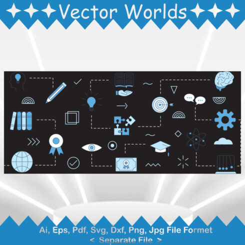 KNOWLEDGE DAY SVG Vector Design cover image.