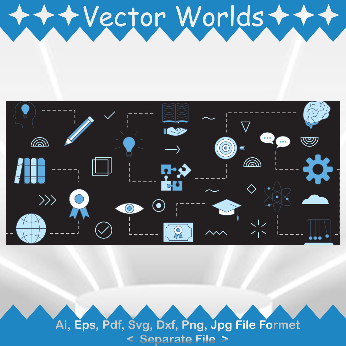 KNOWLEDGE DAY SVG Vector Design cover image.