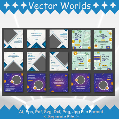 Social Media Poster SVG Vector Design cover image.