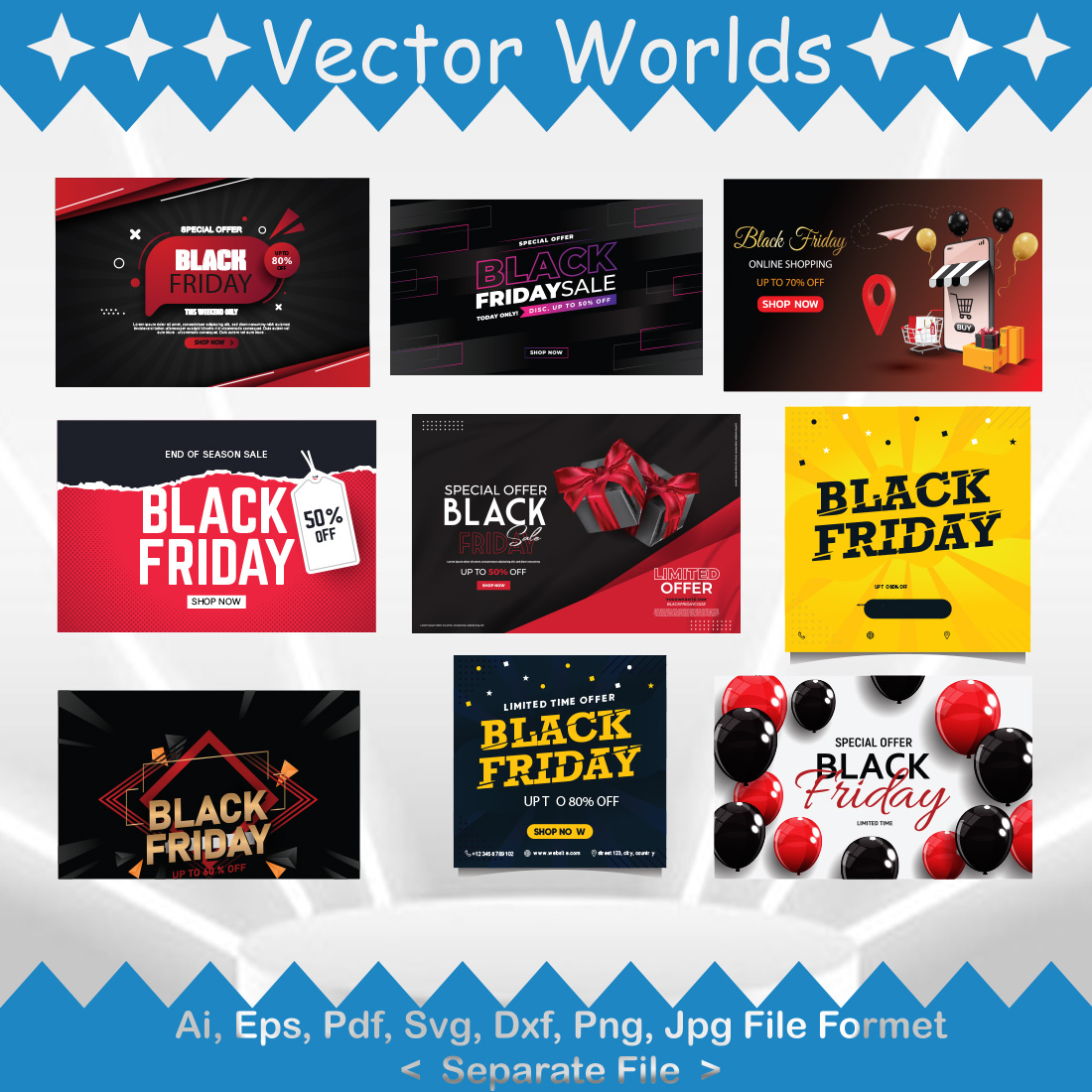Black Friday SVG Vector Design preview image.