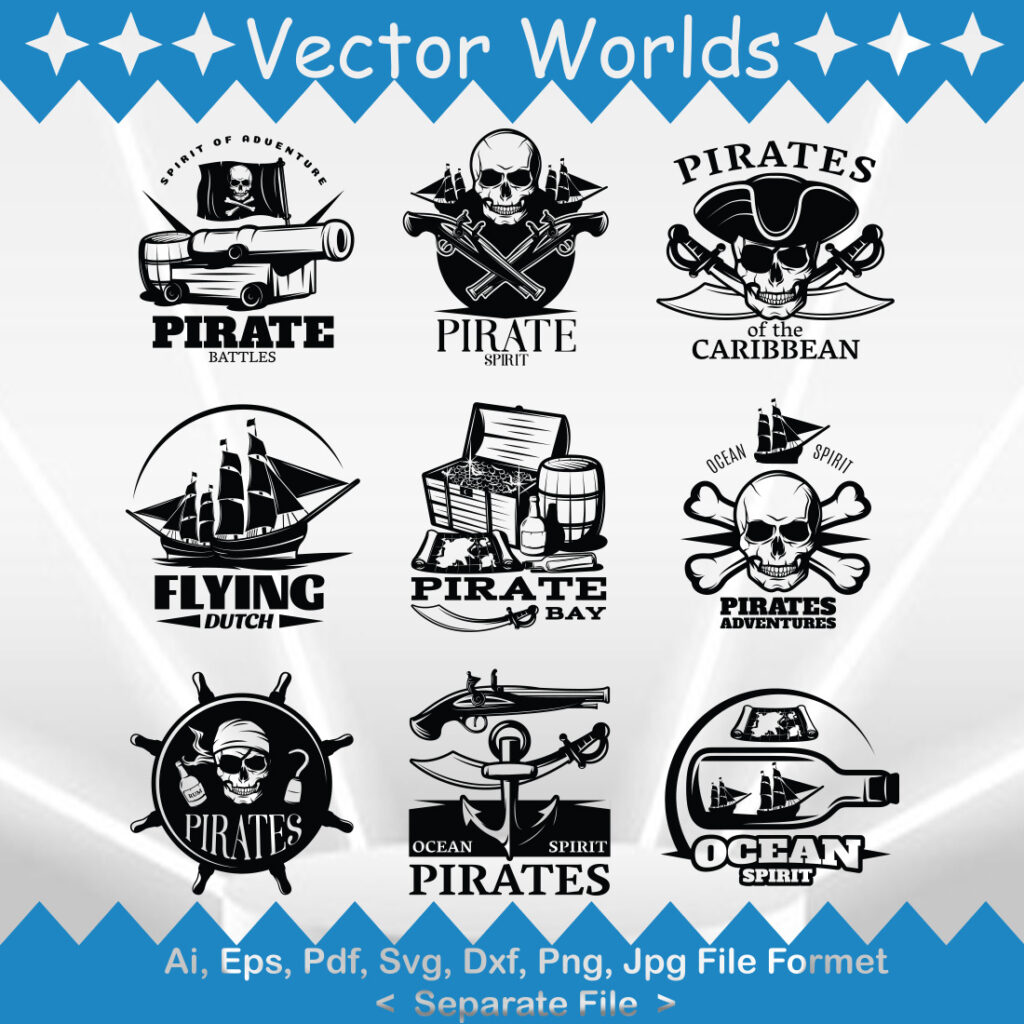 Pirating Logo Pirate Logo SVG Vector Design - MasterBundles