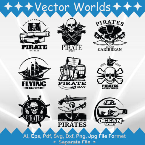 Pirate Logo SVG Vector Design cover image.