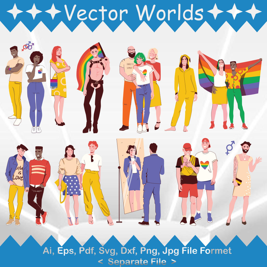 LGBT People SVG Vector Design preview image.