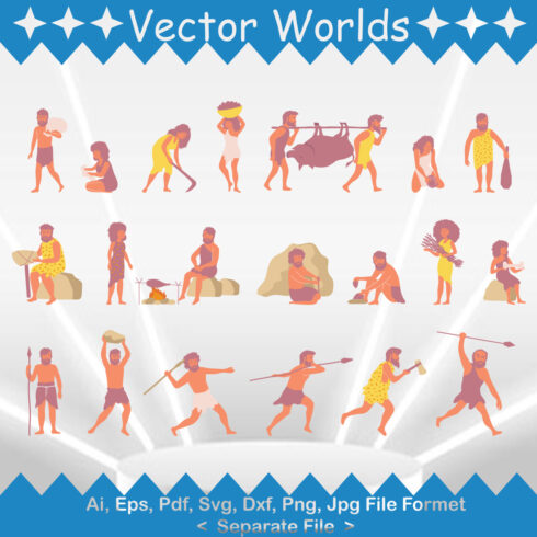 Primitive People SVG Vector Design cover image.