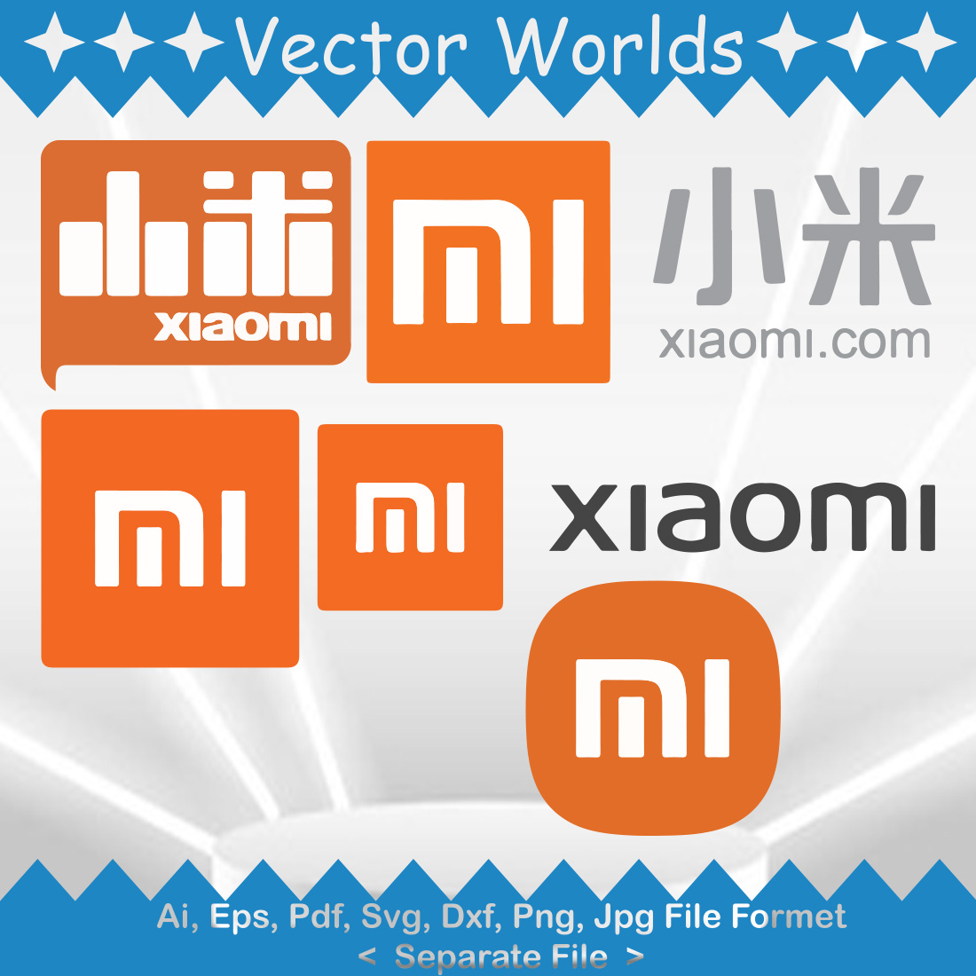 Xiaomi Logo SVG Vector Design preview image.