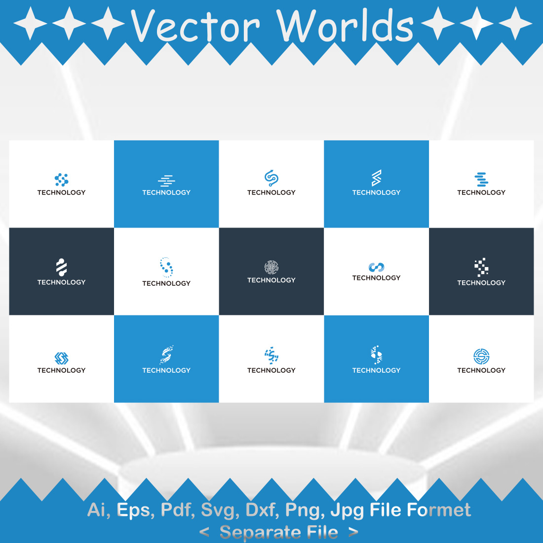 Technology Logo SVG Vector Design preview image.