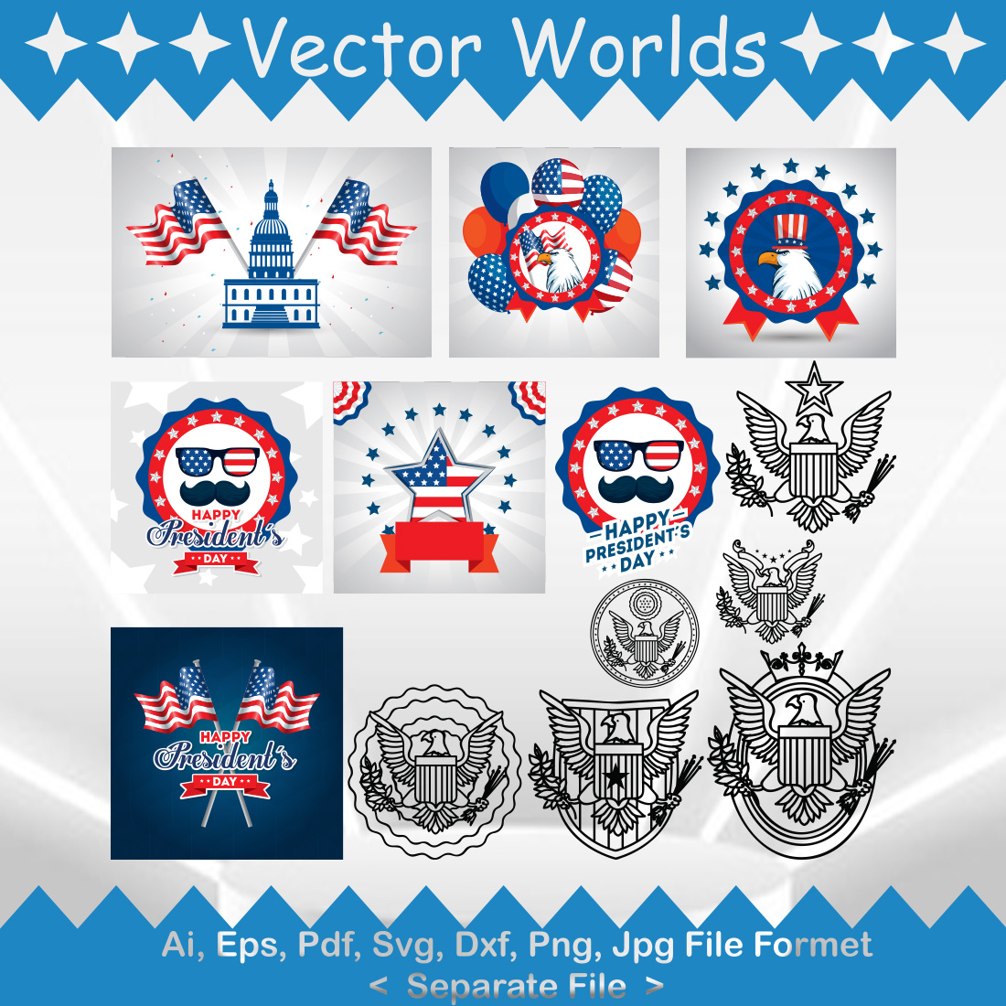 America Happy Day SVG Vector Design preview image.