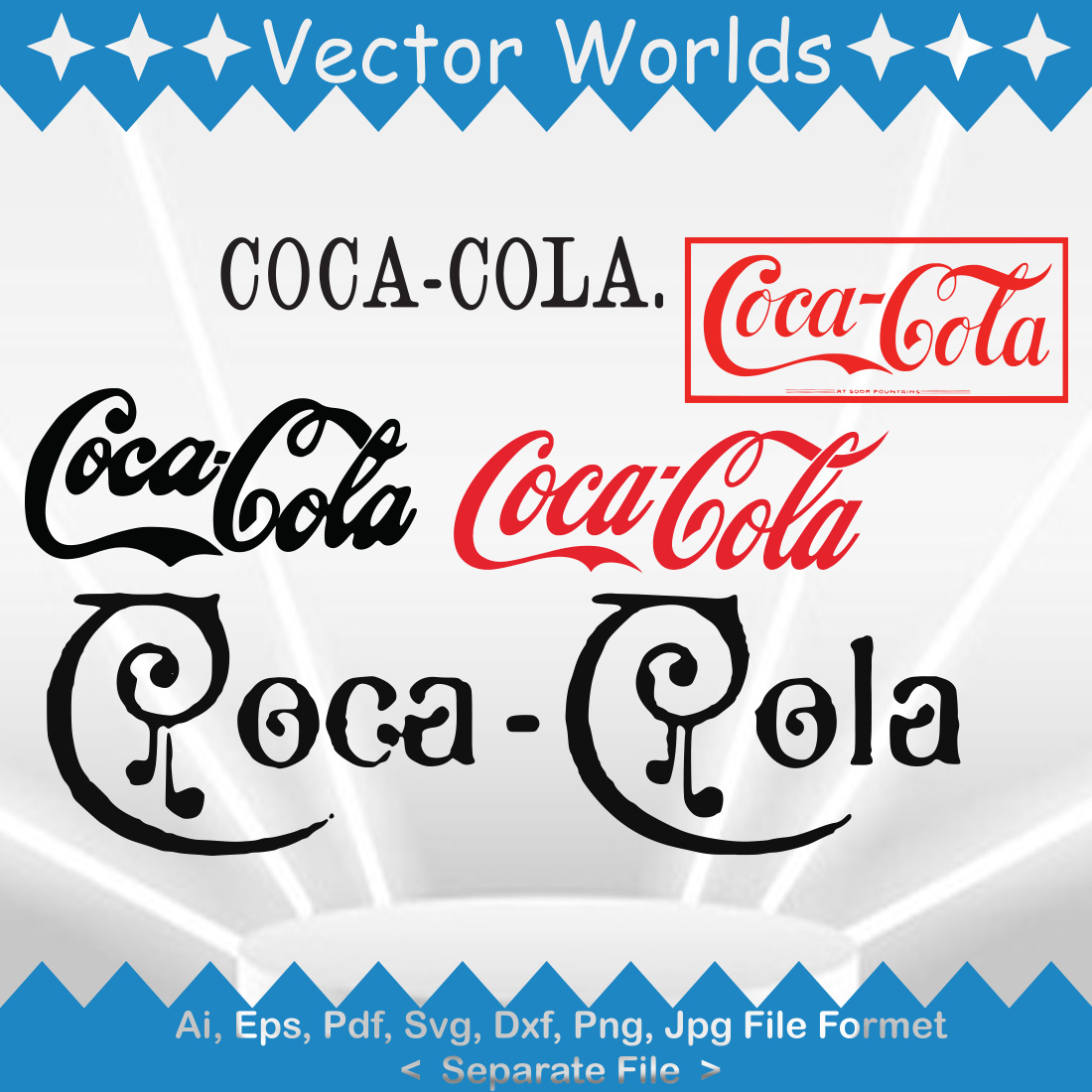 Cocacola Logo SVG Vector Design preview image.