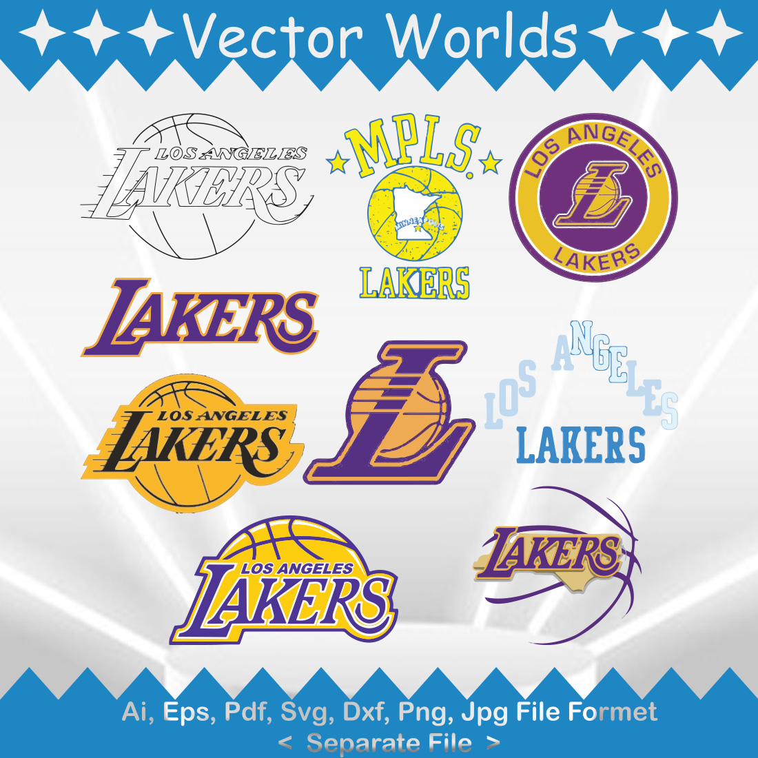 Lakers Logo SVG Vector Design preview image.