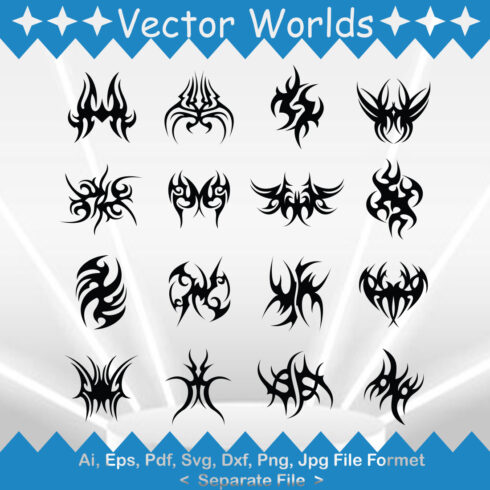 Tribal Tattoo SVG Vector Design cover image.
