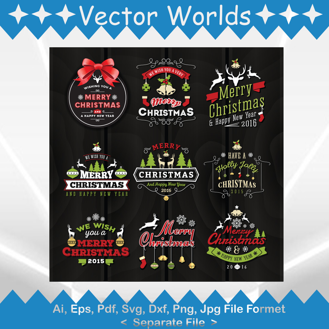 Christmas Day Design SVG Vector Design preview image.