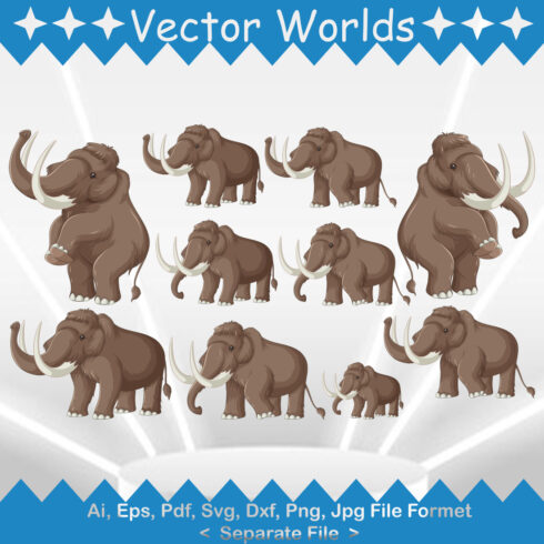 Mammoth SVG Vector Design cover image.
