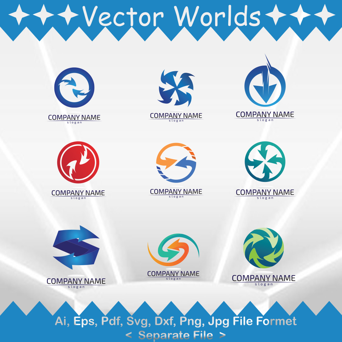 Arrow Logo SVG Vector Design preview image.